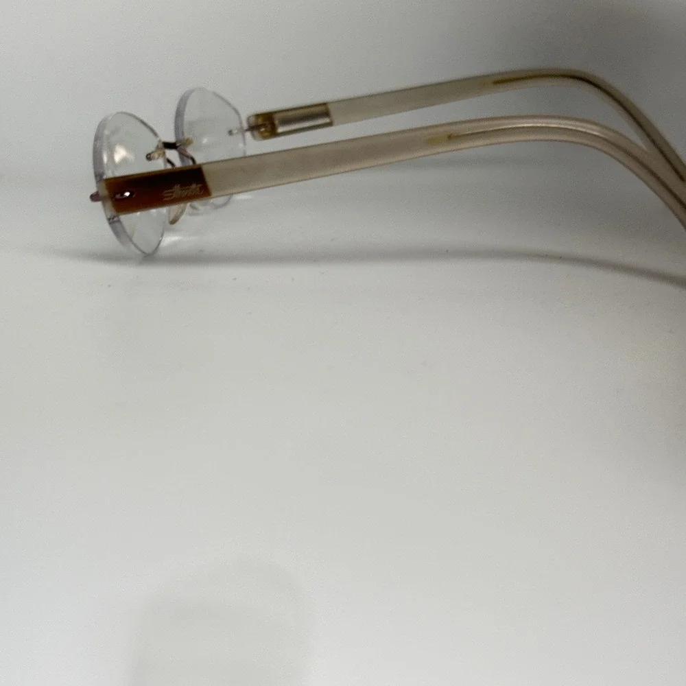Silhouette 7608 40 6057 Rimless Eyeglasses Frames Purple Gold ‎ 47-17-135 22166